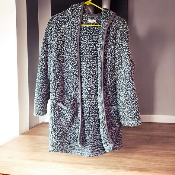 💥Kensie Faux Fur Cardigan - Blue, Size Small/Medium (6–10) - Picture 1 of 6